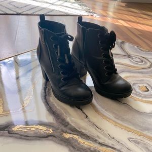 Combat style dress booties